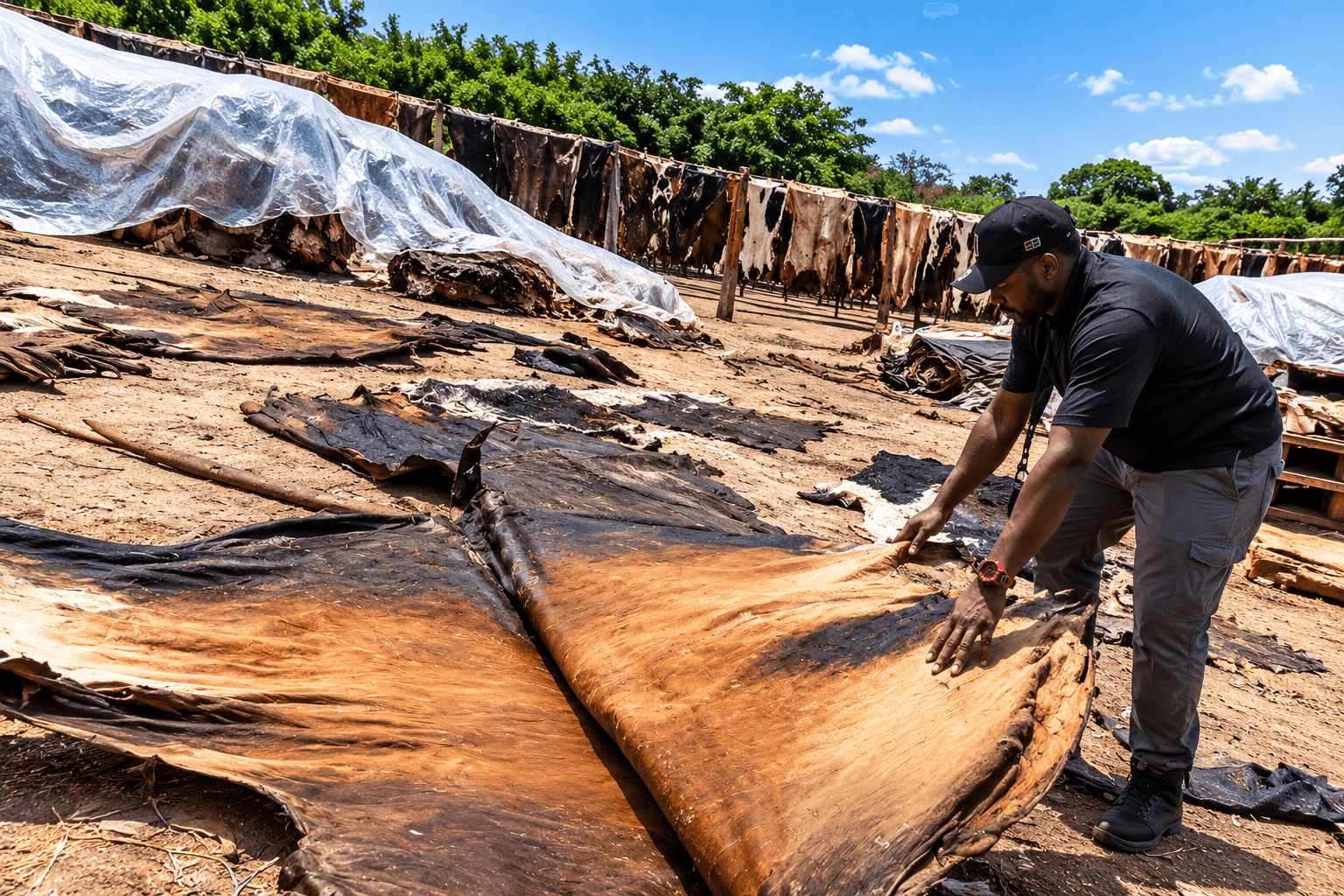 Sun-Dried Cowhides